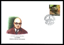 2000 LATVIA FDC Cover - Aleksandrs Caks, Riga FL - $2.96