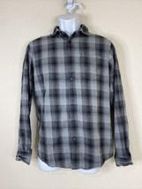 Apt 9 Men Size S Gray Check Button Up Shirt Long Sleeve Seriously Soft P... - £5.37 GBP