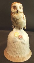 Owl Porcelain Bell Souvenir Deadwood South Dakota Vintage - £11.03 GBP