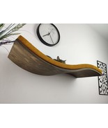 Wood Base Cat Wall Shelf WAVE 95 Unsymmetrical Left 16 inch for light, p... - $266.20