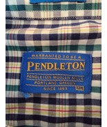 Pendleton Shirt Men&#39;s XL Short Sleeve Blue Plaid Button Up - £17.32 GBP