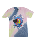 Size S Froot Loops Toucan Sam Pastel Tie Dye Classic T-Shirt Men Pink Blue - £11.71 GBP