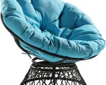 Wicker Papasan Chair With 360-Degree Swivel From Osp Home Furnishings, 4... - £170.63 GBP