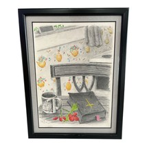 Original Framed Drawing – Coffee & Bible Still Life – Signed “Jim K” (2014) - €26,19 EUR