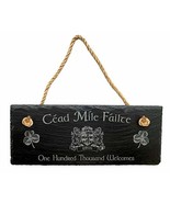 Gibson Irish Coat of Arms Slate Plaque Blessing - Céad Míle Fáilte - $37.36 CAD