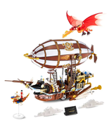 Creative Airship Model Building Blocks Diy 3D Knights Airboat Bricks Toy... - $76.29 CAD
