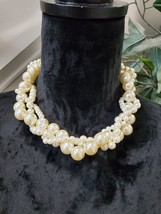 Double Layered White Pearl Fashion Necklace - £11.95 GBP