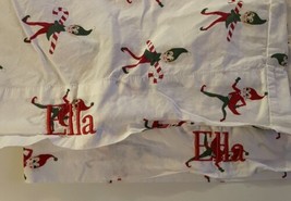 Pottery Barn Kids Elf On The Shelf Stand Pillowcases Cotton EMBROIDERED ... - £17.60 GBP