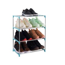 Xerhnan 4 Tier Small Stackable Shoe Rack | Lightweight Shoe Rack Storage... - $37.48