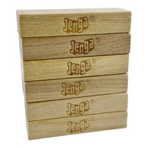 Jenga Game Replacement Lot of 6 Wood Block Pieces Parts Only Milton Bradley EUC - £6.15 GBP