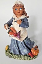 Vintage K&#39;s Collection Fall Harvesting Girl Figurine Statue 5&quot; PB177 - £12.04 GBP