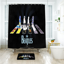 The Beatles 02 Shower Curtain Bath Mat Bathroom Waterproof Decorative - £18.37 GBP+