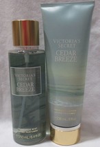 Victoria&#39;s Secret Fragrance Mist &amp; Lotion Set Lot of 2 CEDAR BREEZE cedarwood - £27.57 GBP
