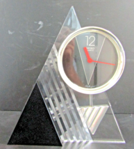Seiko 1980s Black and Clear Acrylic Pendulum Desk Clock - $168.30