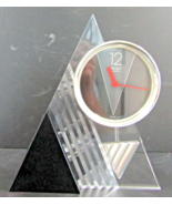 Seiko 1980s Black and Clear Acrylic Pendulum Desk Clock - $236.37 CAD