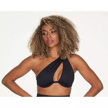 NWT Frederick&#39;s of Hollywood  Medium Taormina Black One Shoulder Swim Bi... - £14.04 GBP