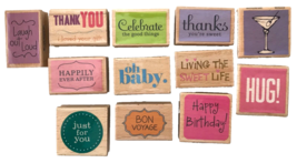 12 Words &amp; Phrases Variety Rubber Stamps Studio G Katie &amp; Co 1-2 inches - £9.92 GBP
