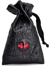 Drawstring Bag PU Leather Dice Pouch Perfect for RPG, D&amp;D, Game - £14.49 GBP
