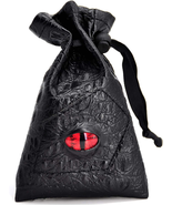 Drawstring Bag PU Leather Dice Pouch Perfect for RPG, D&amp;D, Game - £14.18 GBP