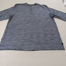 Lee Men's Gray Cotton Blend Henley Shirt Long Sleeve Size 2XL Measured Chest 50" image 7