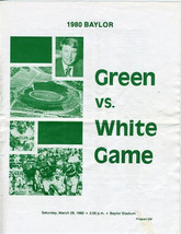 1980 Baylor University Spring  Green &amp; White Football Game Program Waco Texas - £14.10 GBP