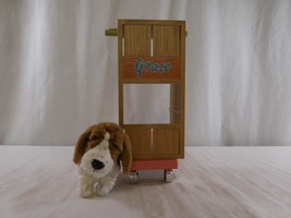 American Girl Doll Kit&#39;s Pet Basset Hound Dog Grace &amp; Crate Scooter, Retired - £29.54 GBP