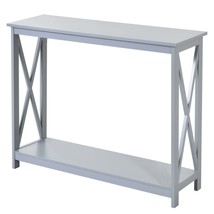 HOMCOM Grey 2-Tier Console Sofa Side Table with Storage for Entryway - $1,751.97 MXN
