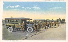 US Army Ambulances Field Hospital Cantonment 1910s postcard - £5.41 GBP