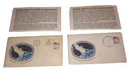 Kennedy Space Center STS-42 Discovery Letter Cards Rare Set Of 2 Stamped - £13.42 GBP