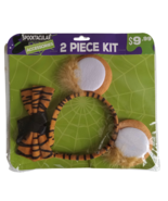 Tiger Headband With Ears Bow Tie 2 Piece Set Cosplay Halloween by Spookt... - £6.79 GBP