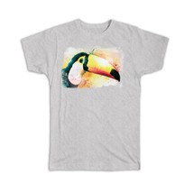 Toucan Artistic Painting : Gift T-Shirt Bird Tropical Watercolor Aquarelle Anima - £13.51 GBP