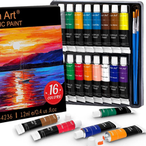 Aen Art Acrylic Paint Set for Pumpkin Painting, 16 Colors Painting Supplies for - £7.55 GBP