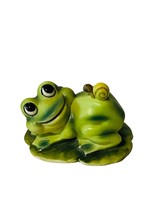 Frog Figurine vtg anthropomorphic Toad green snail Josef Original Joseph... - £23.45 GBP