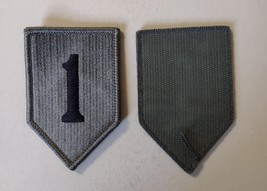 1st INFANTRY DIVISION ACU PATCH (GRAY ON BLACK) WITH HOOK &amp; LOOP :KY25-20 - $3.96