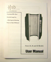 Oasis Tanning Bed Booth User Manual Full Size PRINTED Book 24 36 42 Lamp... - $10.00