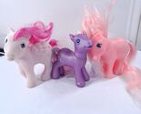 Vintage My Little Pony set 3 so Soft Heart Throb flocked Wisteria Cotton... - $23.00