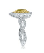 GIA Certified 1.57 CT Pear Light Yellow Diamond Engagement Ring 18k Whit... - €5.208,18 EUR