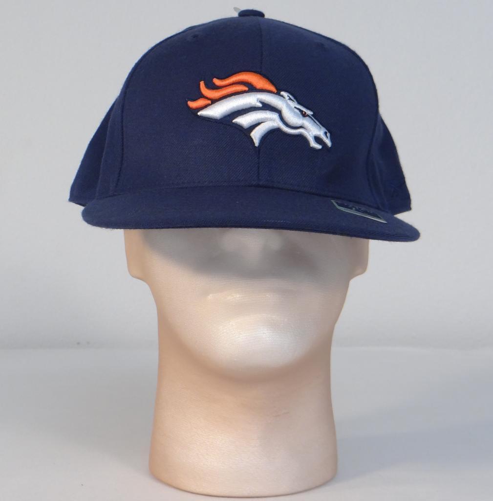 Reebok NFL Denver Broncos Navy Blue Wool Blend Adult Fitted Baseball Cap NWT - £31.96 GBP