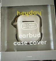 Heyday Earbud Silicone Case Cover w/ Brass Clip Stone White - $5.00