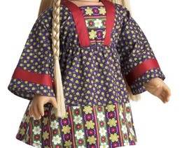American Girl Doll Julie Calico Dress Flower Purple Red - £22.03 GBP