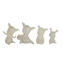 Vintage Bisque Pig Rabbit Miniature Figurines Paint Ready Josef Originals Molds - £19.97 GBP