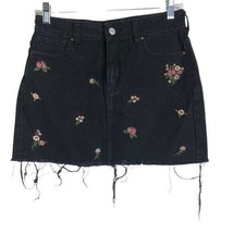 Pacsun Floral Denim Mini Distress Skirt Size 25 - £27.63 GBP