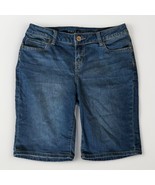 Falls Creek Jean Shorts Womens Size 8 Medium Wash Blue Denim Stretch Casual - $15.84