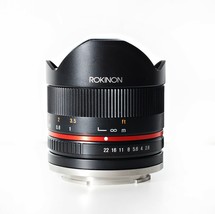 Rokinon 8Mm F2.8 Umc Fisheye Ii (Black) Lens For Canon M Cameras - New! - $372.39
