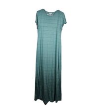 LuLaRoe Maria Blue and Green Stripe Maxi Dress Size S TShirt Dress - $16.81