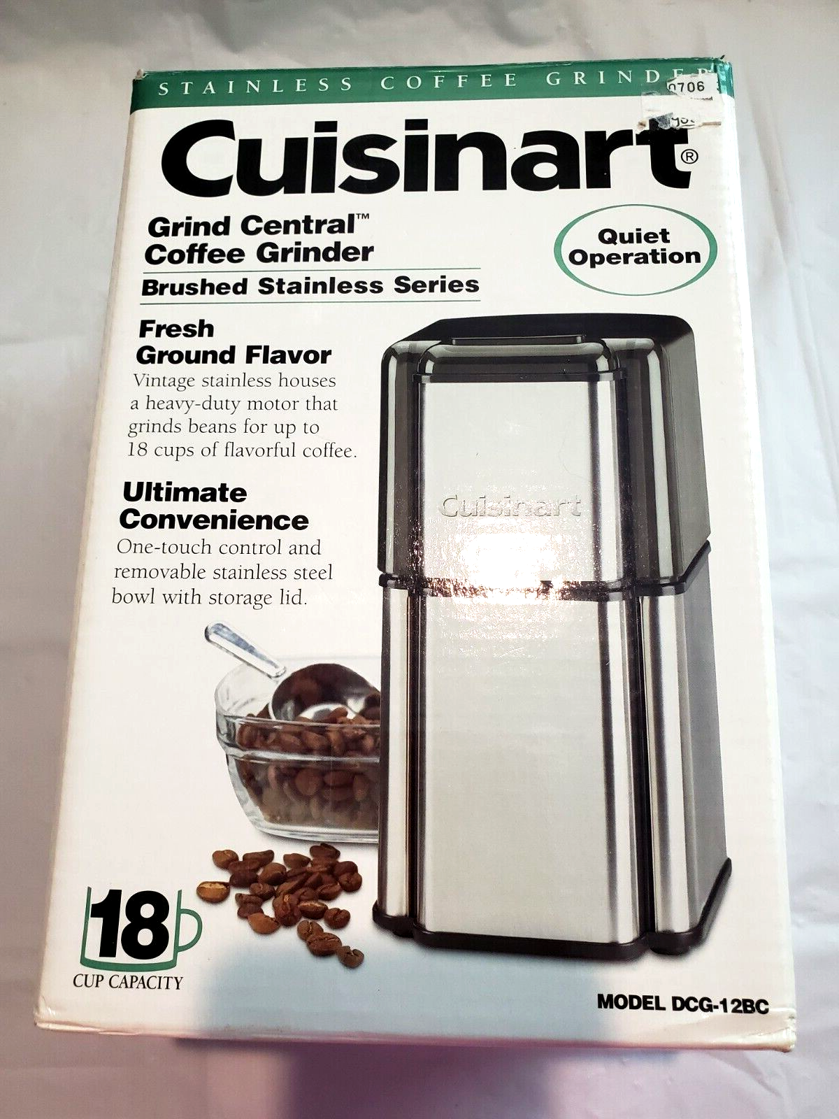 Primary image for CUISINART Grind Central Brushed Stainless COFFEE GRINDER DCG-12BC