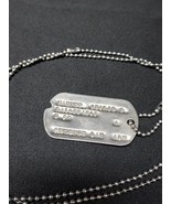 Old NOTCHED KOREAN WAR U.S. DOG TAGS ON CHAIN, T55 - $15.79