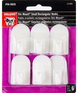 6 HANGER HOOKs Self Adhesive Wall Stic Mount White Plastic BULLDOG 12140... - €14,59 EUR