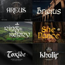 Irish Celtic 150+ Font Cricut Cricut Commercial Use Script Font Instant ... - $8.21 CAD