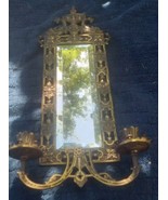 Antique Bradley &amp; Hubbard Gold Bacchus Gilt Brass Mirror Gothic Moody - $140.24